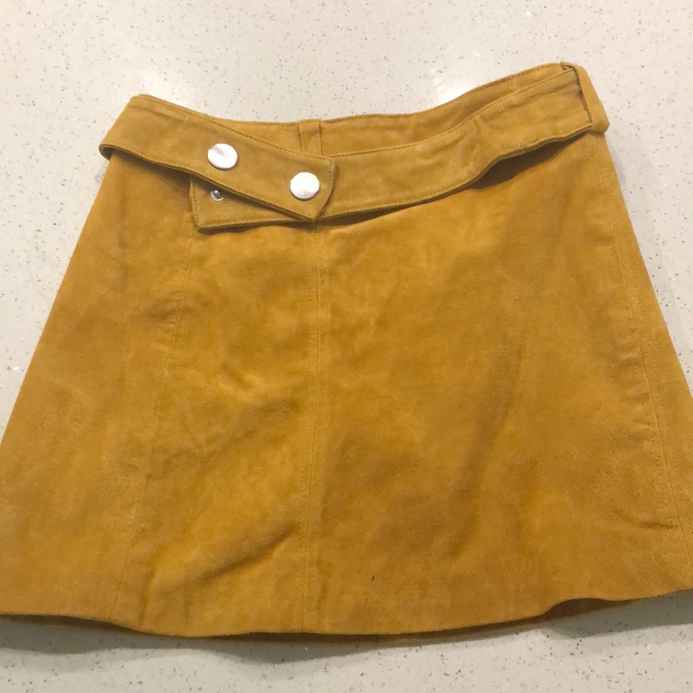 Suede Zara belted skirt